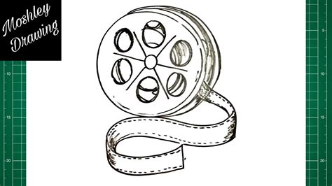 How to Draw a Film Reel - YouTube