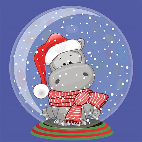 Hippo In A Santa Hat Illustrations, Royalty-Free Vector Graphics & Clip ...