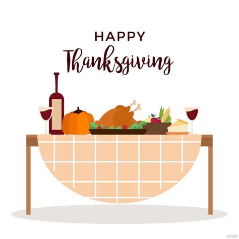 Thanksgiving Table Vector in Illustrator, SVG, JPG, EPS, PNG - Download | Template.net