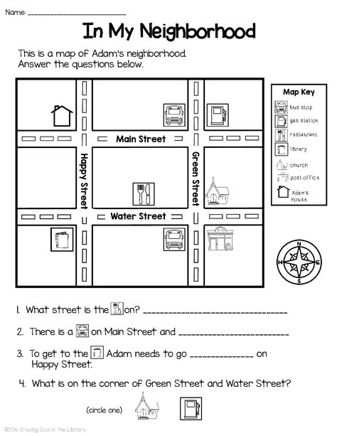 Map Directions Worksheet