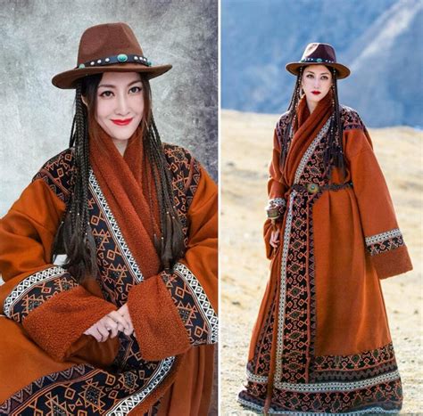 Wool Robe Winter Coat Tibetan Long Robe Lhasa Clothing Women Tibetan ...