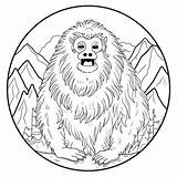 Yeti coloring Page – Coloring Corner sketch template