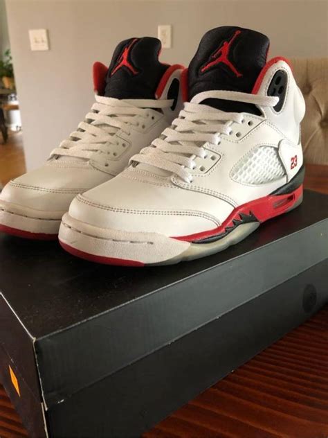 Air Jordan 5 - Fire Red (Black Tongue) | Kixify Marketplace