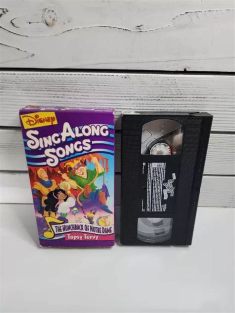 DISNEY SING ALONG Songs VHS Hunchback of Notre Dame Topsy Turvy Video ...