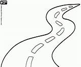 A Two Lanes road With Curves coloring Page Printable Game sketch template