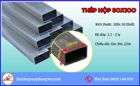 Bảng báo giá thép hộp 50x100 mạ kẽm, đen - Sắt thép Sông Hồng Hà