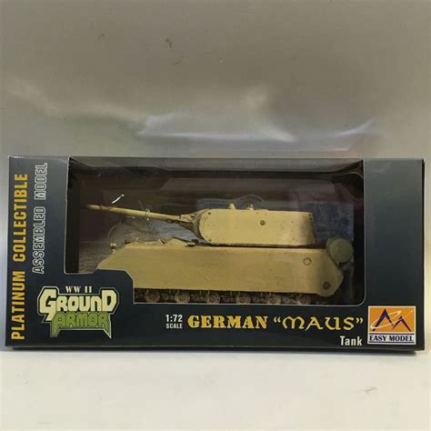 戦車、軍用車両 GERMAN MAUS Tank War Used German ARMY (M-291) EASY MODEL GROUND ARMOR 1/72 - 戦車、軍用車両