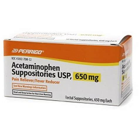 Pain Relief Acetaminophen Suppository 650 mg, Refrigerate-Box of 100 - Walmart.com - Walmart.com