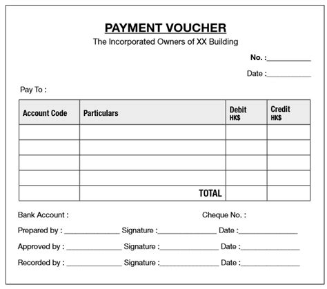 10 Free Sample Payment Voucher Templates - Printable Samples