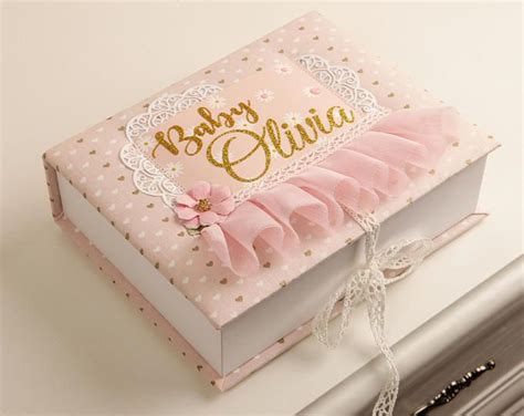 Baby Girl Keepsake Box Baby Shower Gift Baby Keepsake Box Newborn Baby ...