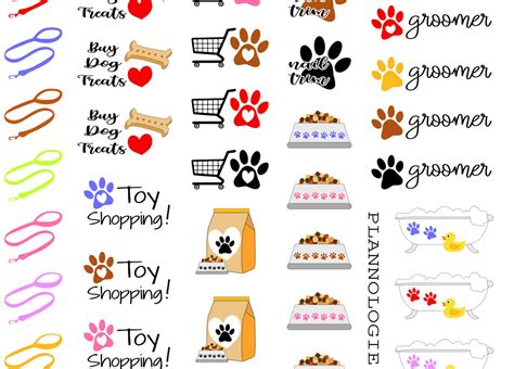 Dog Care Stickers Dog Planner Stickers Pet Medication - Etsy