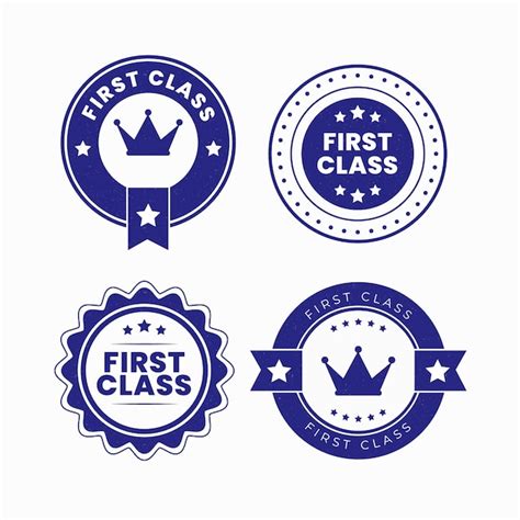 Premium Vector | Flat design first class stamp collection