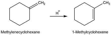 Methylenecyclohexane, on treatment with strong acid, isomerizes to ...