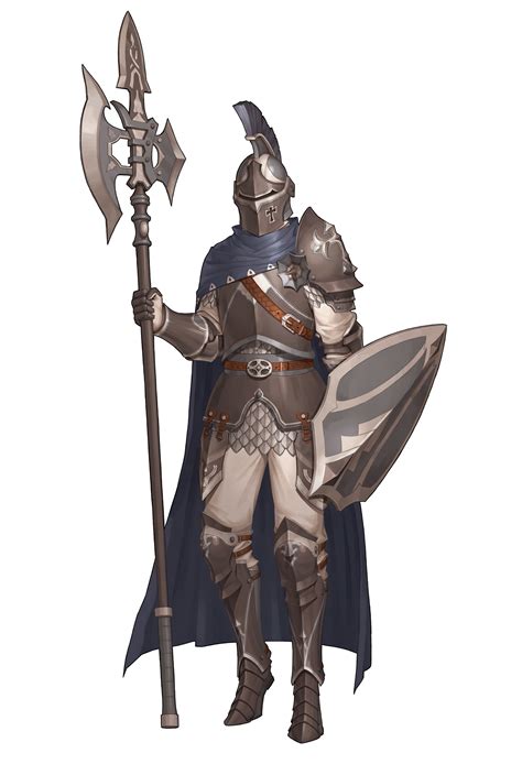 ArtStation - Male Halberd Knight