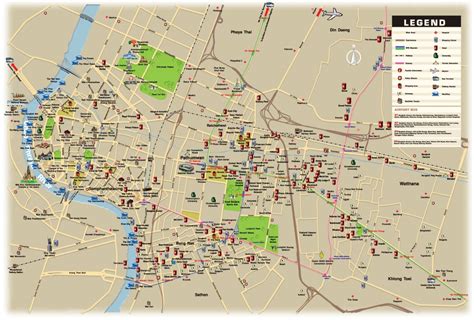 Bangkok Maps - Top Tourist Attractions - Free, Printable City Street Map - Bangkok Tourist Map ...