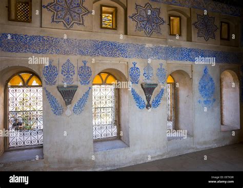 Ottoman Painted Ornamentation In A Divan Inside The Erbil Citadel, Kurdistan, Iraq Stock Photo ...