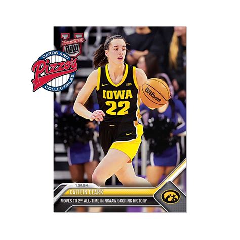 Caitlin Clark 2nd All-Time Scorer 2023-24 Bowman U Now Basketball Card ...