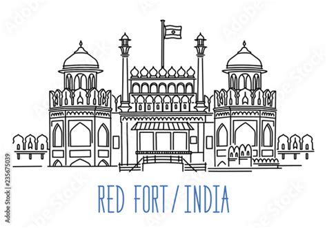 Red Fort Coloring Page Coloring Pages