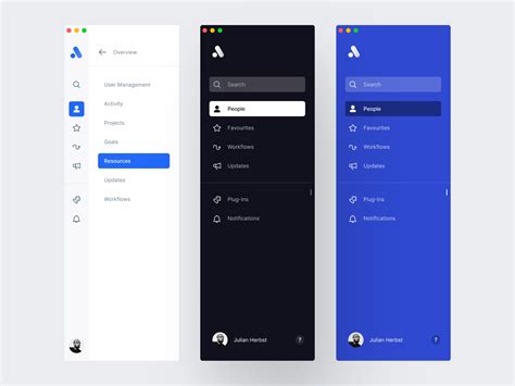 Side navigation menu for ongoing project ui ux – Artofit