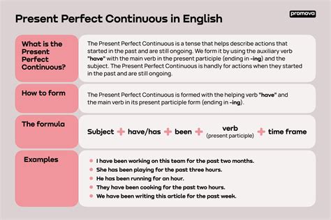 Present Perfect Continuous Examples & Tense | Promova