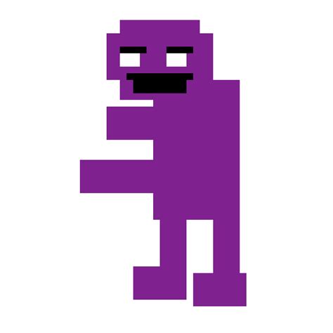 Spreadsheet Pixel Art Purple Guy