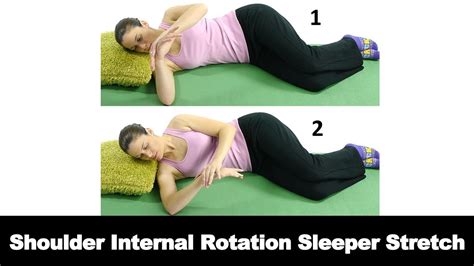 Shoulder Sleeper Stretch for Internal Rotation Range of Motion - Ask Doctor Jo - YouTube