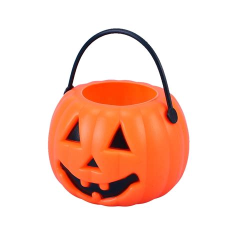 24pcs Halloween Portable Pumpkin Bucket Children Trick or Treat Pumpkin Candy Pail Holder ...