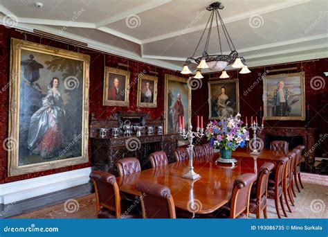 Dining Room in the Ancient Interiors of Dunvegan Castle in Scotland ...