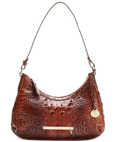 Brahmin Leather Melbourne Lacy Shoulder Bag in Brown - Lyst