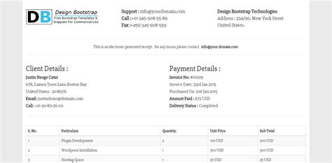 Invoice Template Bootstrap | invoice example