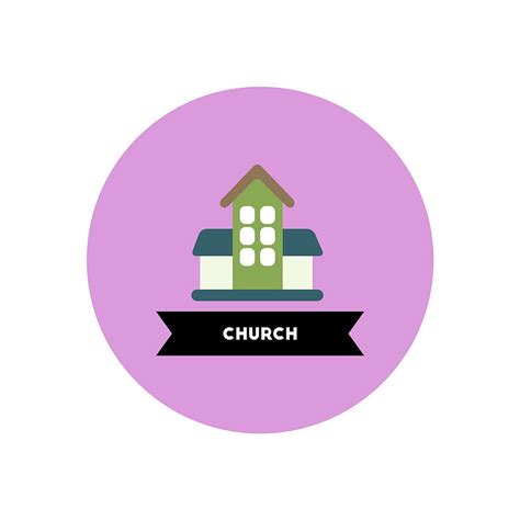 Stylish icon in color circle building church vector eps ai | UIDownload