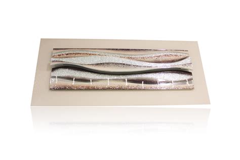 Glass Art Float - Diamond | Linear Glass Art | Fused Glass Wall Art