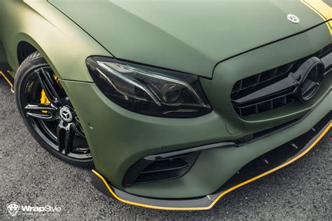 Mercedes Benz - E300 wrap matte military green | WrapStyle