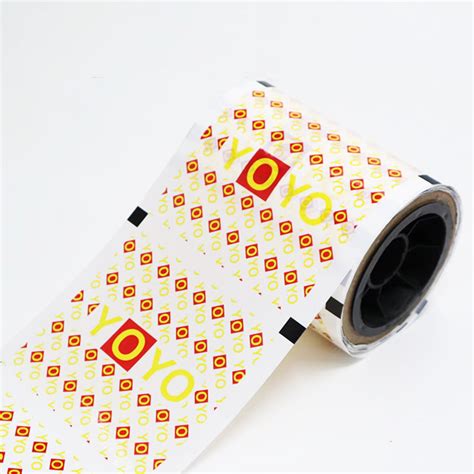 1.Custom cup sealing film Printed Heat Seal Milktea Easy Tear