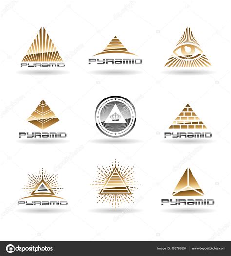 Pyramid Logo Design Elements Stock Vector Image by ©pnedesign #185768854