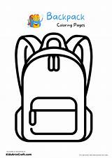 Backpack Coloring Page sketch template