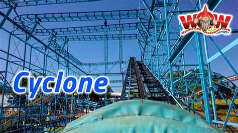 2019 Cyclone Roller Coaster On Ride HD POV Wonderland Amusement Park ...