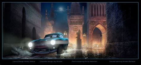 Cars 2 Concept Art by Armand Baltazar