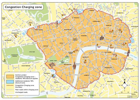 Congestion Charge Postcode Map