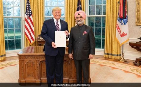 Donald Trump Welcomes Taranjit Singh Sandhu, India's New Ambassador To US