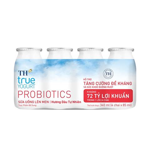 Thùng sữa uống lên men có đường TH true YOGURT PROBIOTICS 85ml x 48 ch ...