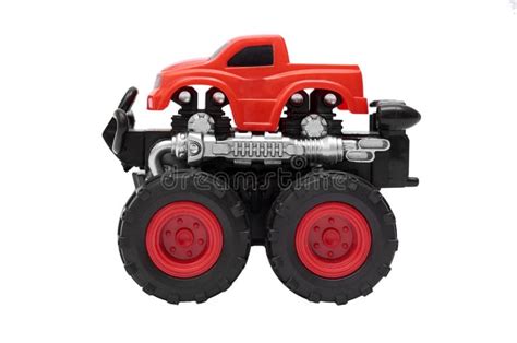 Big Truck Toy with Big Wheels, Bigfoot, Monster Truck Isolated on White Background Stock Photo ...