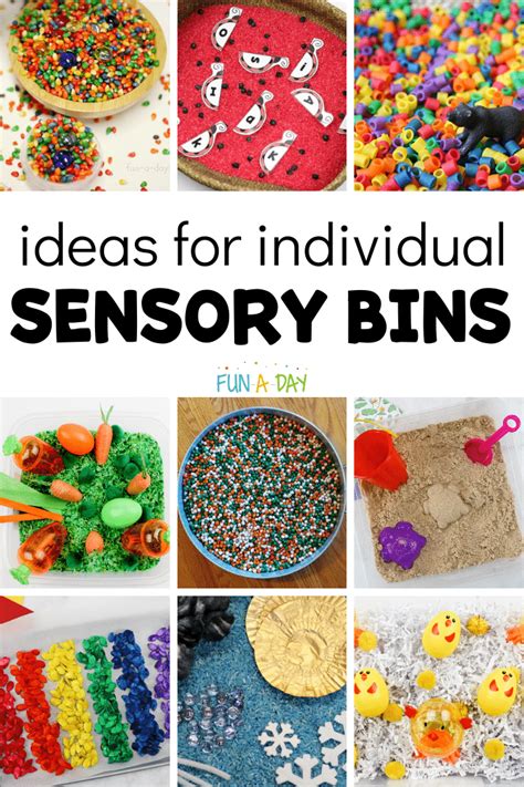 Individual Sensory Bins for Preschool and Kindergarten - Fun-A-Day!