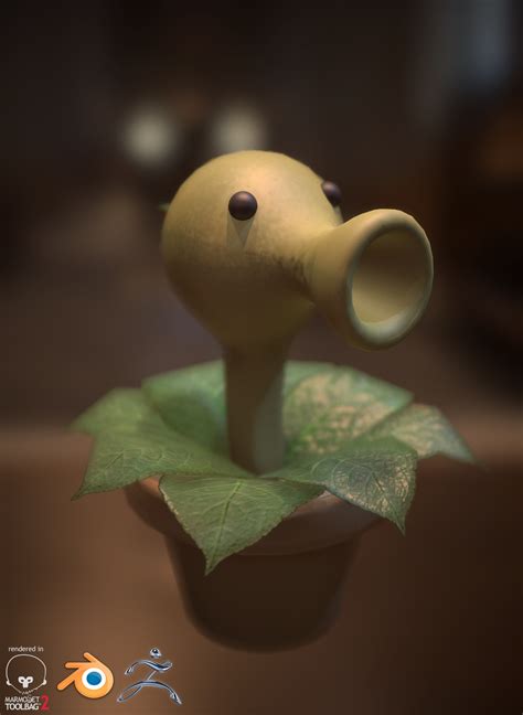 Peashooter Marmoset Test Render by whitekidz on DeviantArt