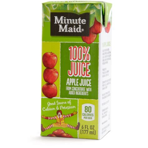 Minute Maid® Apple Juice Box - McDonald's, View Online Menu and Dish ...