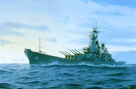 USS Missouri at sea- by Richard Allison | Uss missouri, Navy art, Naval ...