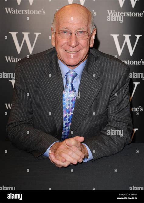 Sir Bobby Charlton signs copies of his new autobiography 'My England ...