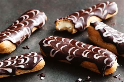 Classic chocolate eclairs