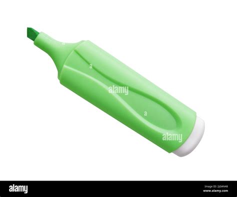 Green highlighter pen isolated on white Stock Photo - Alamy