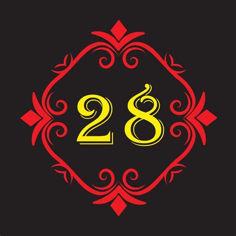 vector 28 number design 22182008 Vector Art at Vecteezy